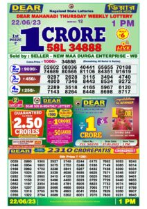 Dear Lottery Sambad 22.06.23
