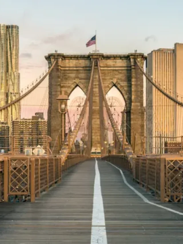 Brooklyn Bridge View-iconic landmark in New York City,